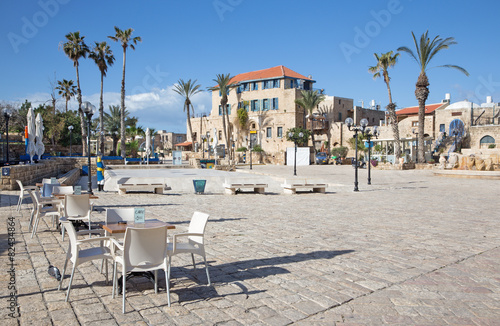 The square  in old Jaffa (Kikar Kdumim street) in Tel Aviv. photo