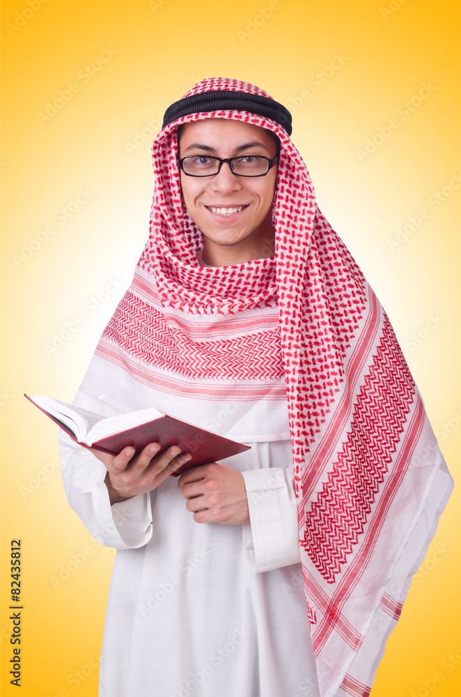 Young arab man isolated on white Young arab man isolated on white