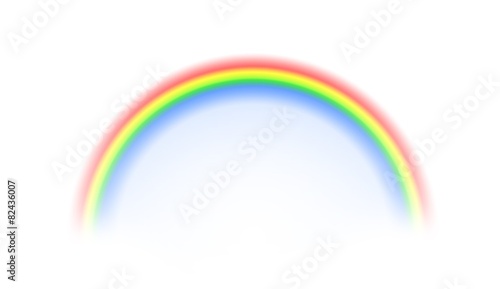 Rainbow on white background, illustration.