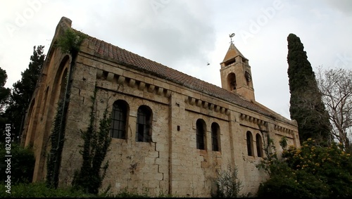 The Evangelical church in Alonei Abba-Waldheim, the only church built in Israe photo