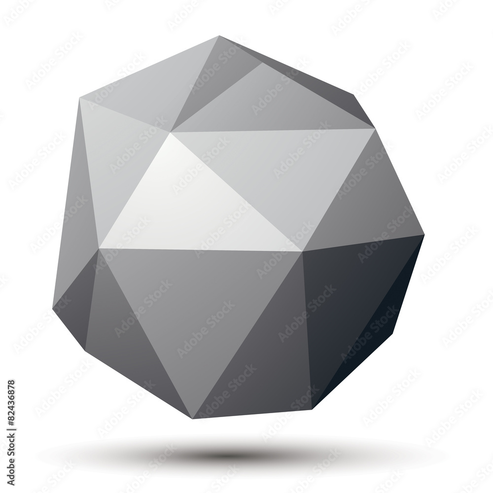 Vector complicated 3d figure, modern digital technology style fo Vector complicated 3d figure, modern digital technology style fo