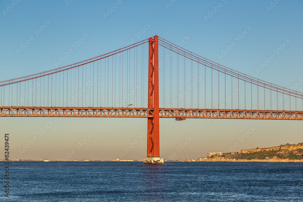 Fototapeta premium Rail bridge in Lisbon, Portugal.