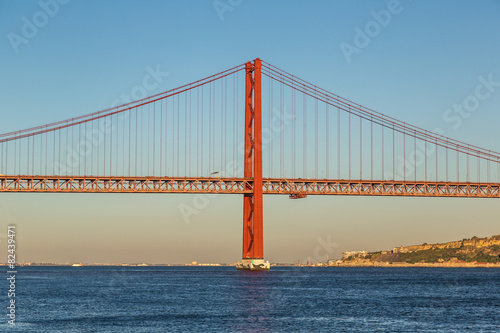 Rail bridge in Lisbon, Portugal.