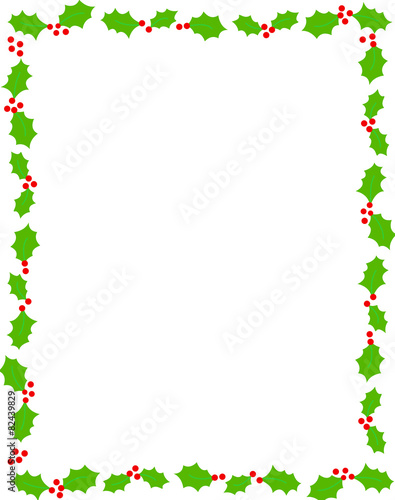 Christmas Holly Border Stock Vector by ©Tallisman 2109590