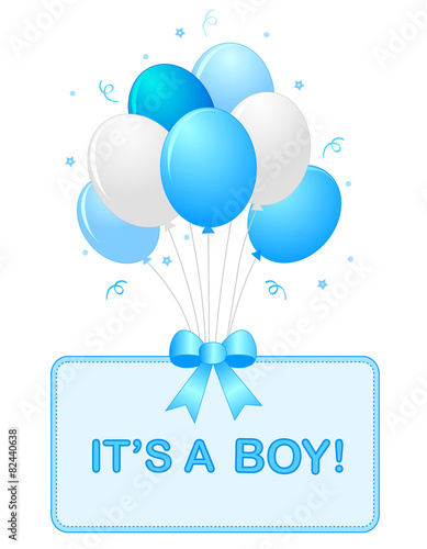 Baby boy announcement