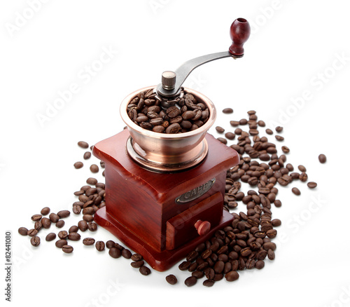 Fresh Coffee Bean And Coffee Bean Grinder