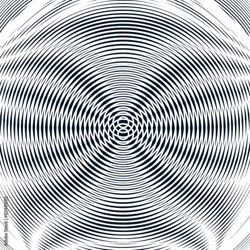Op art  moire pattern. Relaxing hypnotic geometric background 