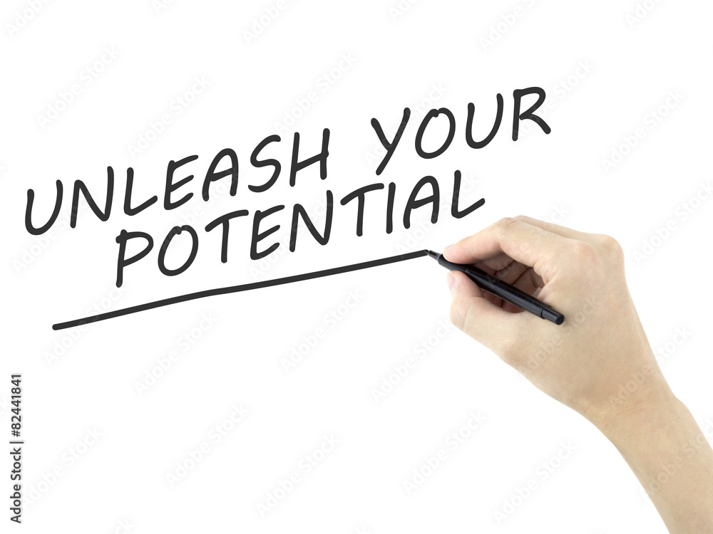unleash your potential words written by man's hand unleash your potential words written by man's hand