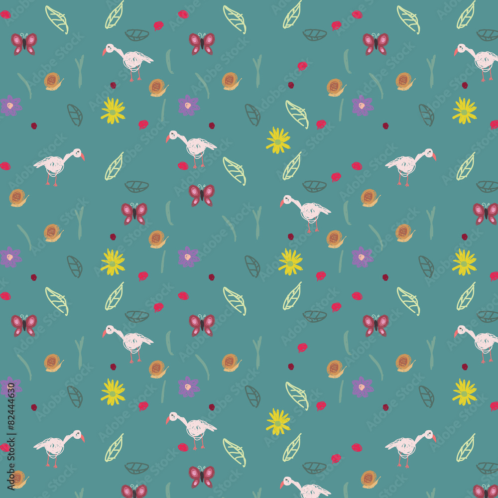 Garden drawing pattern. Garden drawing pattern.