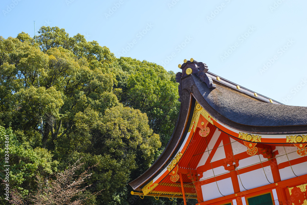 Fototapeta premium Traditional japanese temple roof
