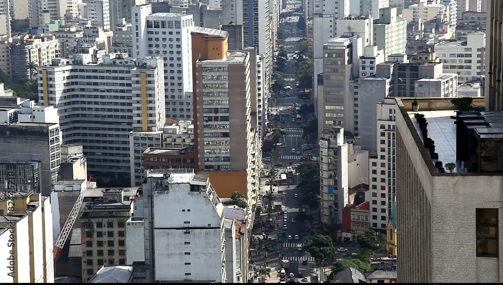Sao Paulo Brazil skyline - traffic Sao Paulo Brazil skyline - traffic