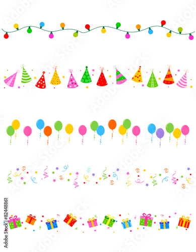Colorful party divider / frame