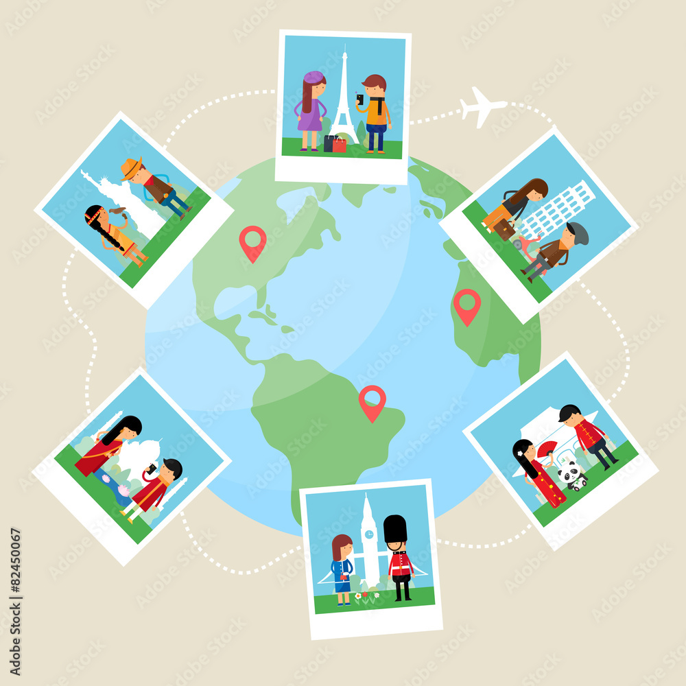 Vector illustration travel concept, flat style