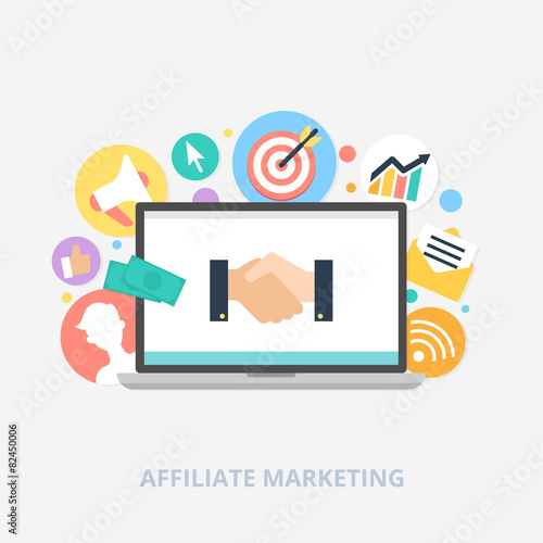 Affiliate marketing concept vector illustration
