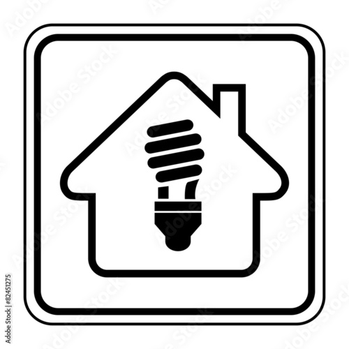 Logo maison et éclairage.