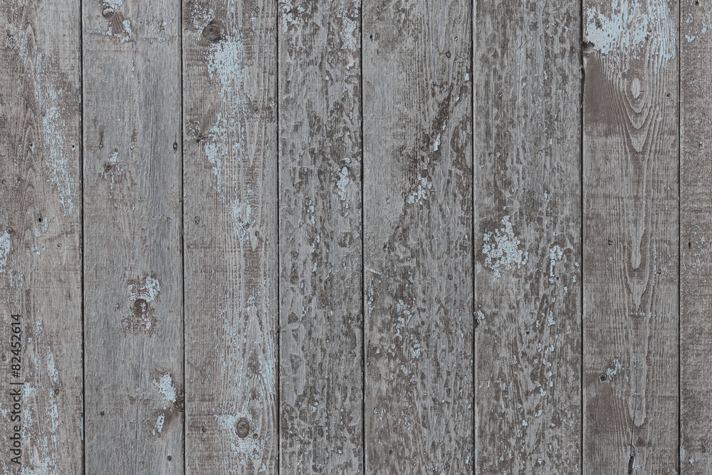 Fototapeta premium Grey old wood background with peeling paint
