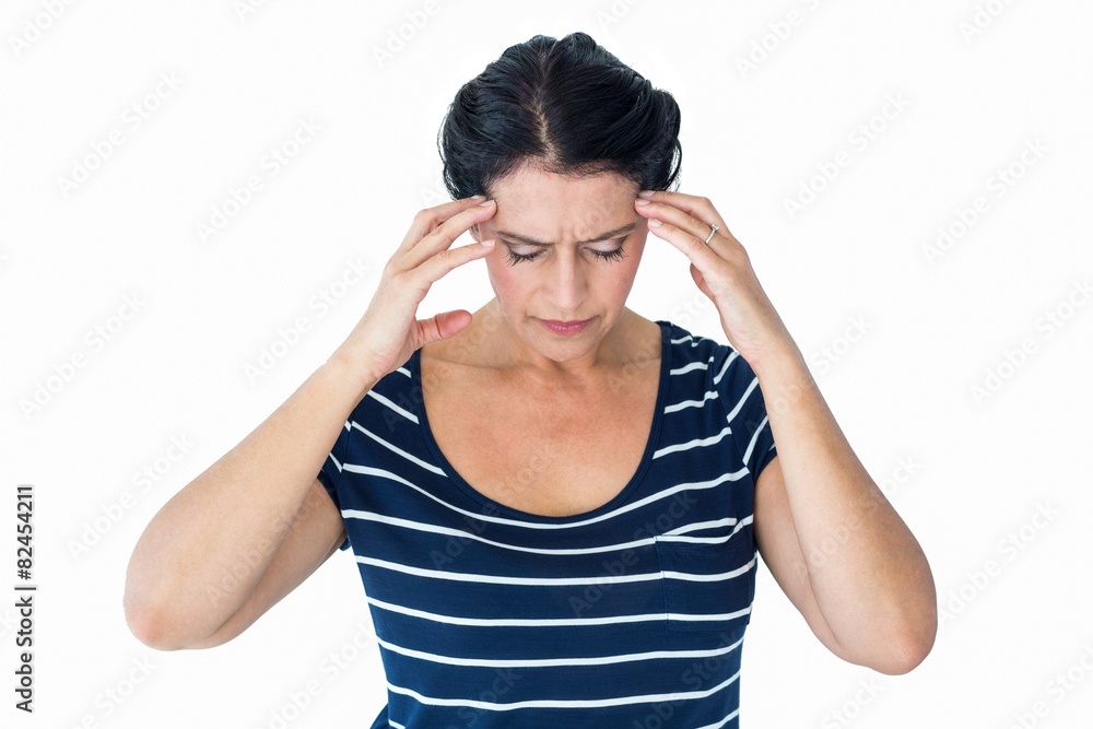 Woman having migraine Woman having migraine