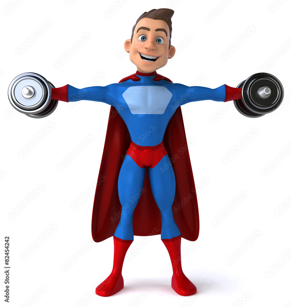 Fun superhero StockIllustration Adobe Stock