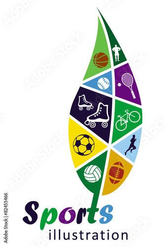 Sports leaf - vector icons