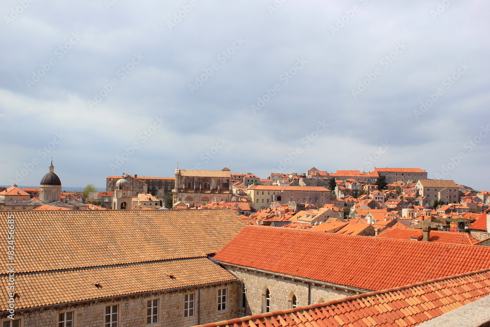 Ein Teil der Altstadt von Dubrovnik in Dalmatien (Kroatien)