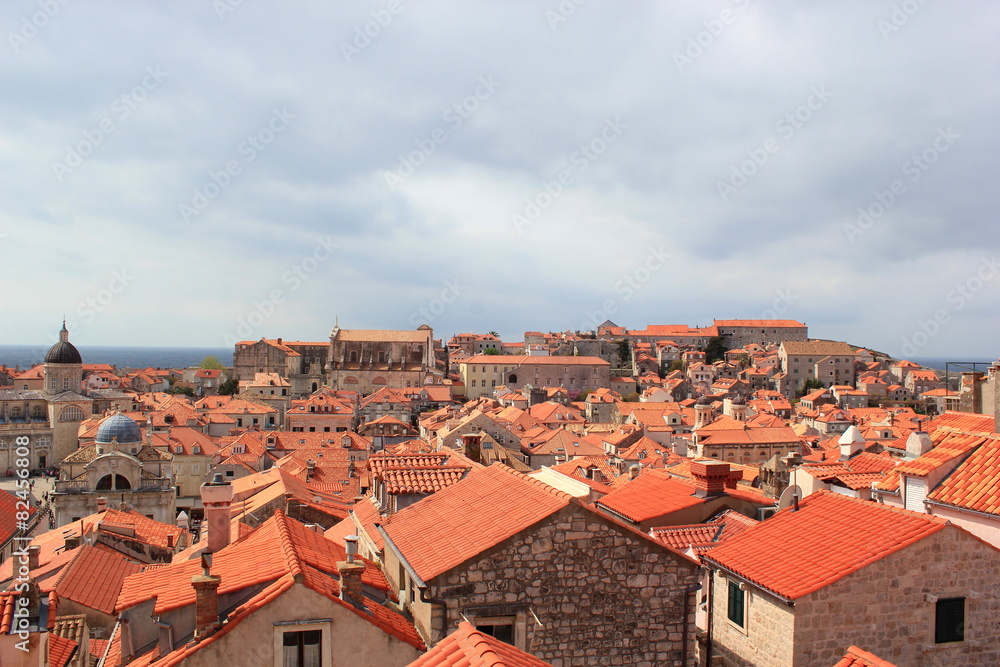 Dächer der historischen Altstadt von Dubrovnik (Kroatien)