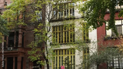 MS TU Building exterior with trees in foreground, Gramercy Park, New York City, New York, USA photo