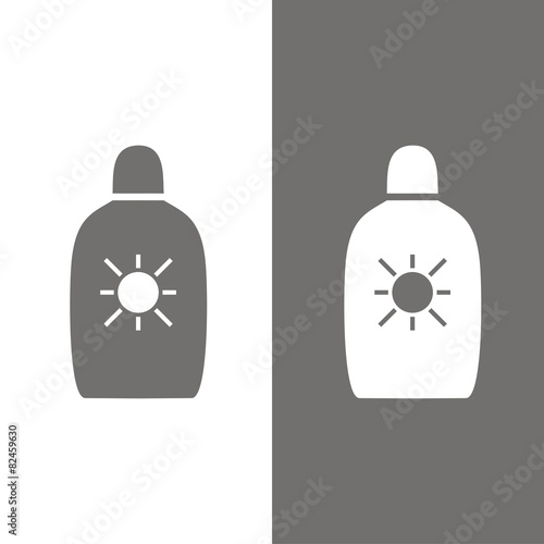 Icono crema solar BN