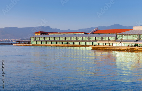 Modern Konak pier buildings. Izmir city, Turkey