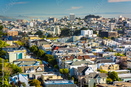 View from Corona Heights Park, in San Francisco, California. © jonbilous