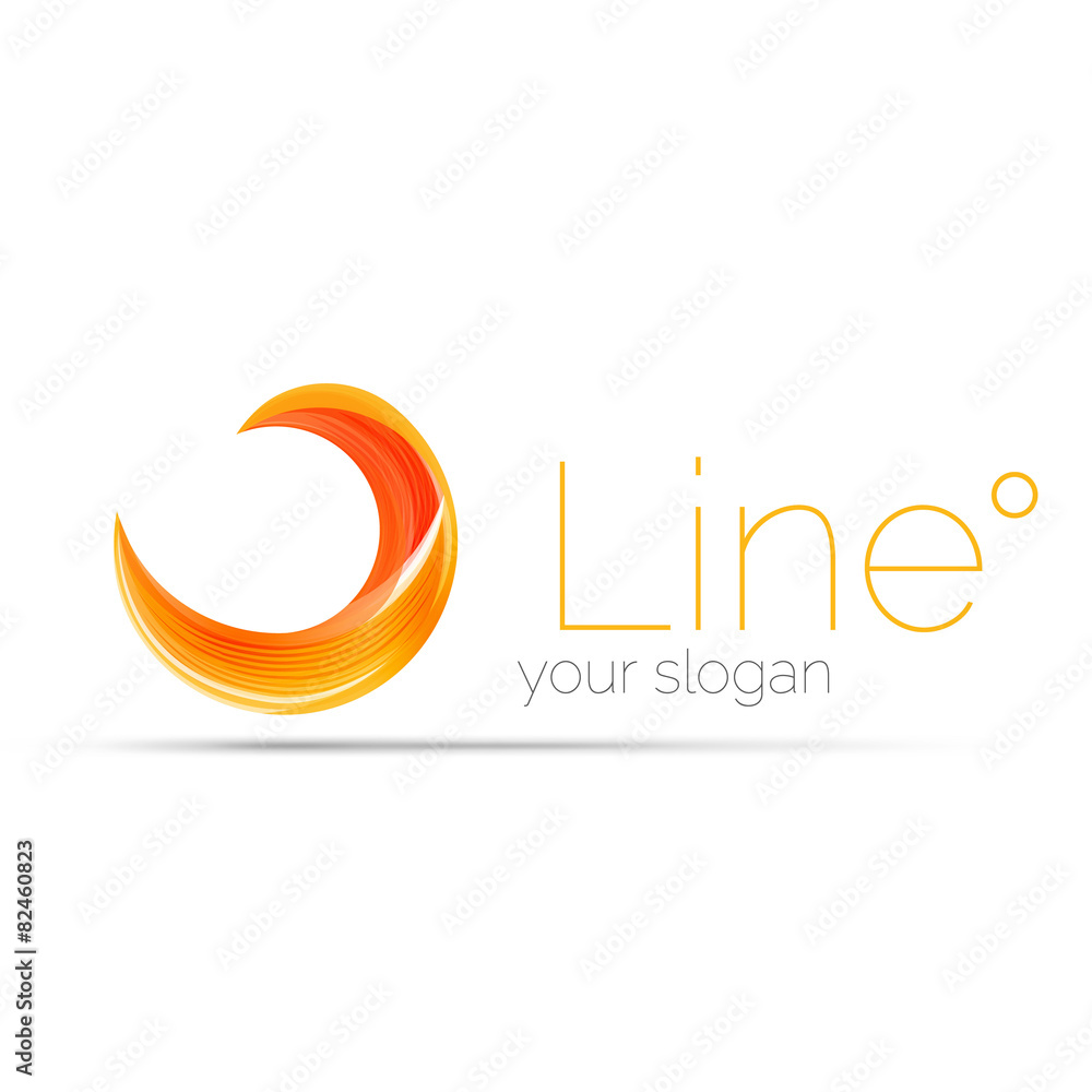 Naklejka premium Swirl company logo design