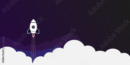 Galaxy rocket illustration