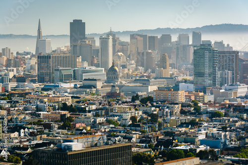 View of the downtown skyline from Corona Heights Park, in San Fr