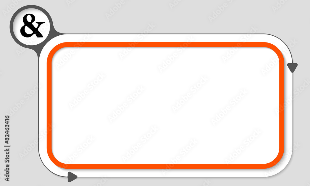 Red box for your text and ampersand Red box for your text and ampersand