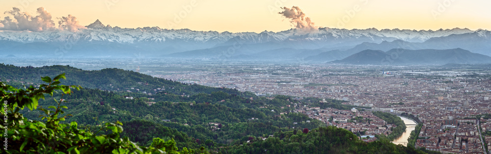 Turin (Torino), high res panorama merge (3 x 16Mpx)