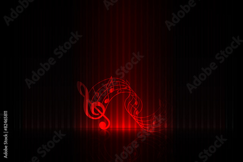 Music on stage - red edition