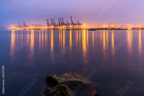 harbor in night photo