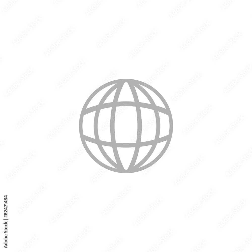 A simple icon of the globe. A simple icon of the globe.