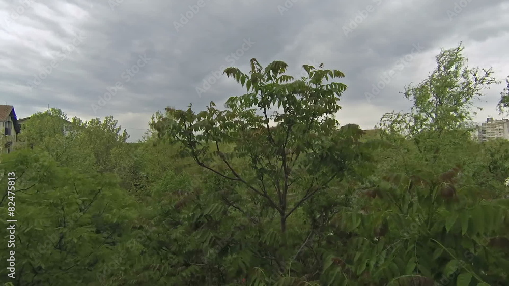 Moving clouds in an overcast sky. Moving clouds in an overcast sky.