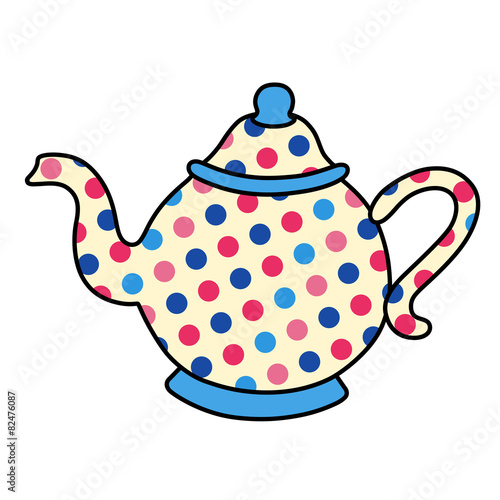Polka dot tea pot