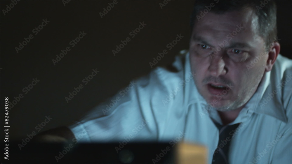 man hitting his television to try and get reception man hitting his television to try and get reception