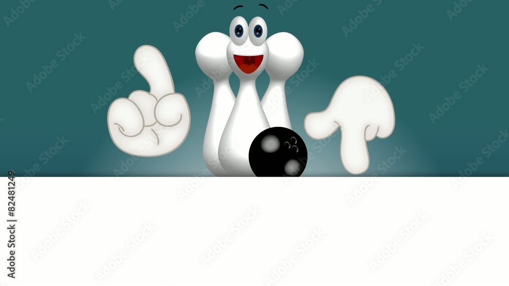 Funny cone pin with bowling ball cartoon comic illustration Funny cone pin with bowling ball cartoon comic illustration