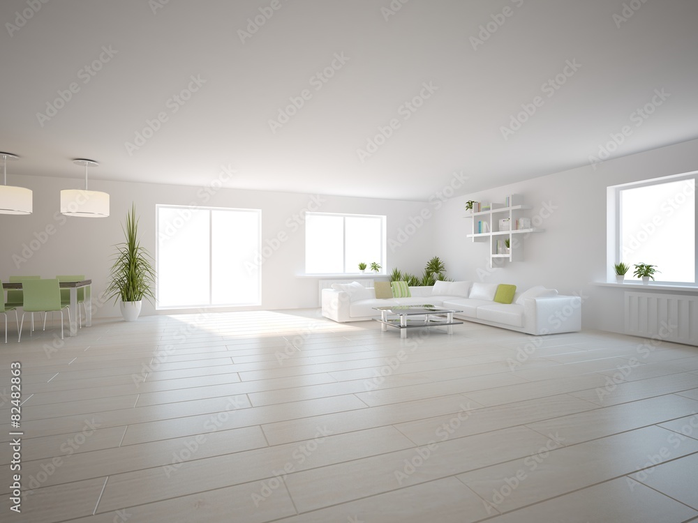 Fototapeta premium white interior design