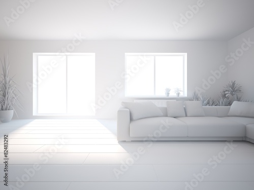 white interior design