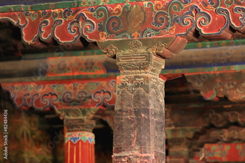 Wooden pillars. Jokhang temple-Lhasa-Tibet. 1410 photo