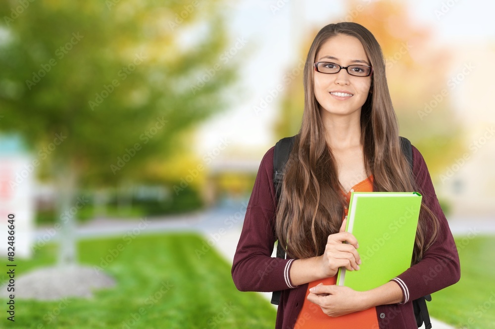 Fototapeta premium Student. Beautiful Student