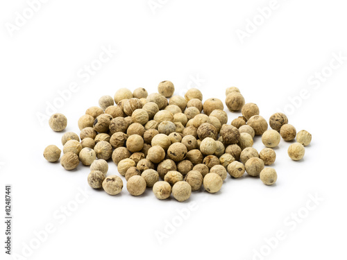 White Pepper isolated on white background