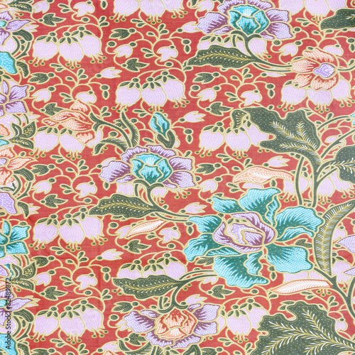 vintage style of tapestry flowers fabric pattern background