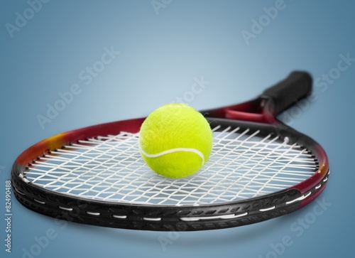 Tennis Racket. Tennis Ball and Racket