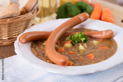 Fotografia Linsensuppe mit Wiener 2