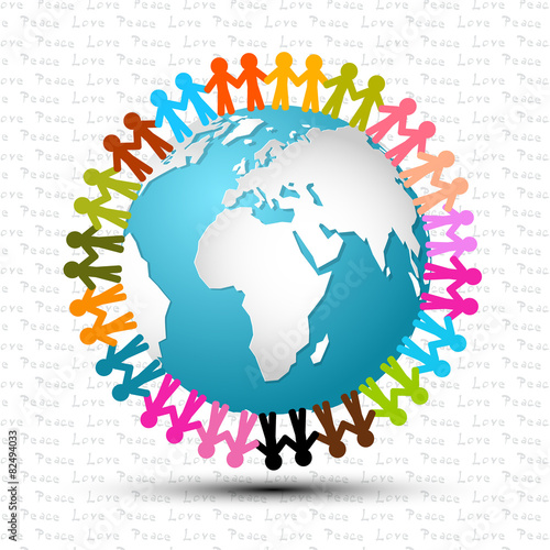Love and Peace - People Holding Hands